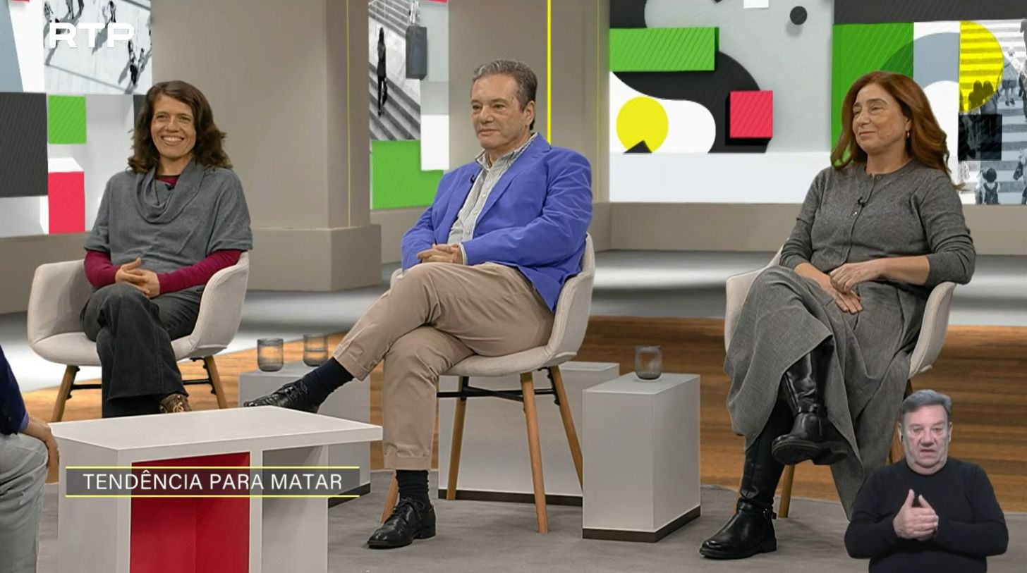 Victor Amorim Rodrigues, Diretor Clínico da The Clinic of Change, num debate sobre psicopatia e homicídios na RTP2